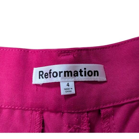 Reformation Mason Pant Trouser Pink Wide Leg 4 - Picture 5 of 5